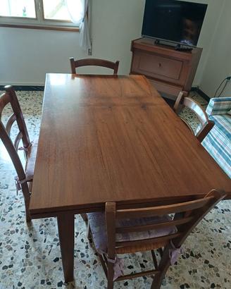 tavolo in legno massiccio 140 cm allungabile fino 