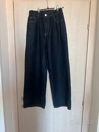 Jeans Wide Leg Scuro a gamba larga-Taglia S