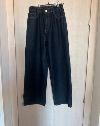 Jeans Wide Leg Scuro a gamba larga-Taglia S