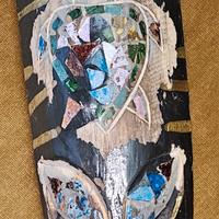 Maschera in legno indonesiana