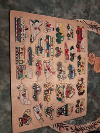 Incastri puzzle legno