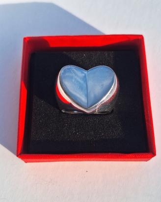 Anello argento a forma di cuore