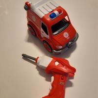 Camion dei pompieri telecomandato smontabile 