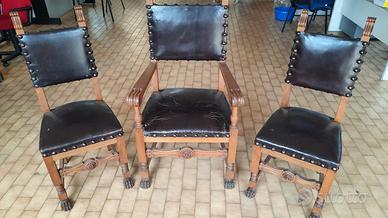 sedie antiche piede leone per studio