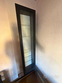 Vetrinetta porta bicchieri a muro nera