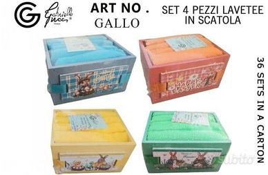 Conf. 4 lavette In box di legno portaoggetti Gucci