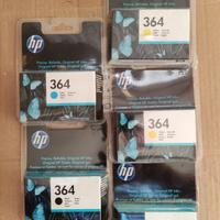Set n. 5 cartucce originali stampante hp cod. 364