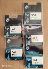 Set n. 5 cartucce originali stampante hp cod. 364
