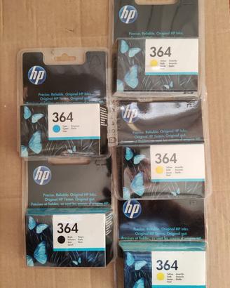 Set n. 5 cartucce originali stampante hp cod. 364