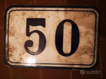 numeri civici in ceramica da fondo di magazzino