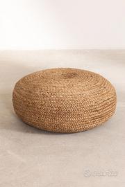 Pouf rotondo Pilew Ø 50 cm in juta – SKLUM