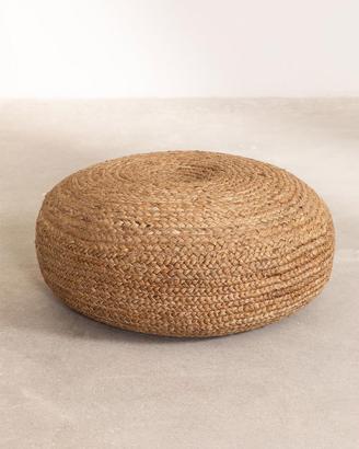 Pouf rotondo Pilew Ø 50 cm in juta – SKLUM