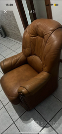 Poltrona in pelle