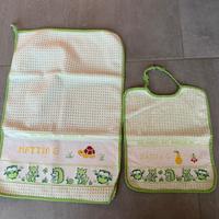 Set bavaglini asilo ricamati