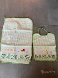 Set bavaglini asilo ricamati