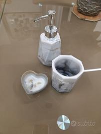 set  bagno effetto marmo 
