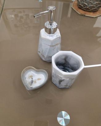 set  bagno effetto marmo 