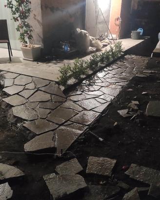 Pietra di Luserna mosaico pavimento opera incerta