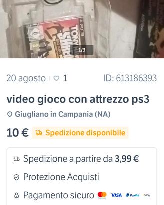 videogioco con attrezzo ps3