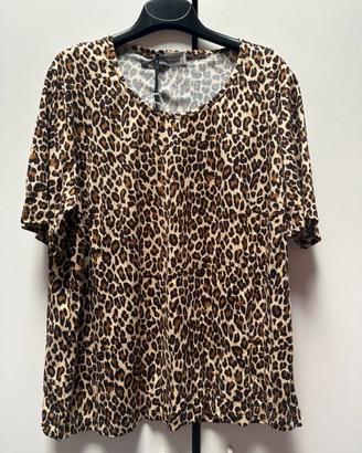 Tshirt donna made in italy nuova leopardata