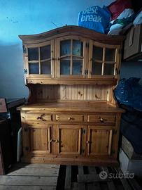 credenza in pino con buffet