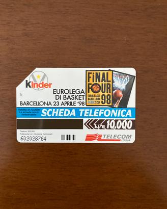Scheda telefonica Finale Eurolega Basket
