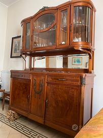 Buffet 1800, cristallo bisellato  Portoro nero Oro