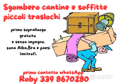Sgombero cantine soffitte e piccoli traslochi