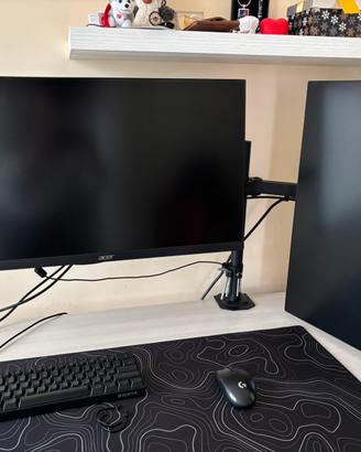 Set Doppio Monitor: Acer 27” + Asus 24” + Supporto