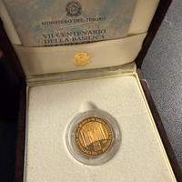 Moneta oro centenario basilica santa croce firenze