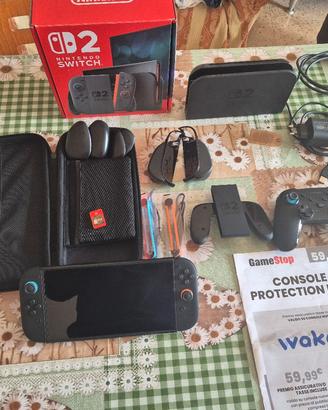 switch 2+controller+super mario wonder+custodia