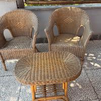 Set giardino due poltrone e tavolino