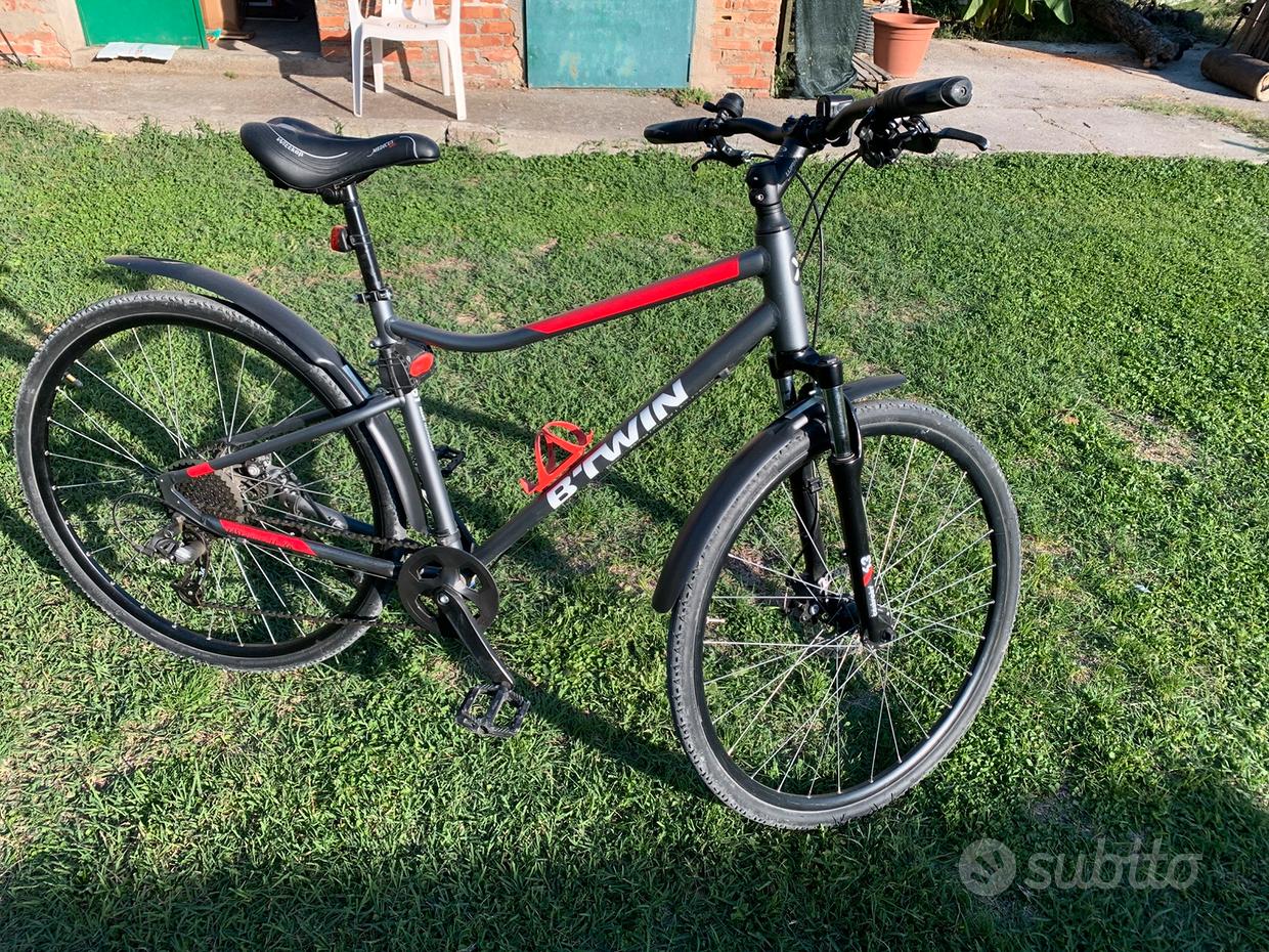 Bici Trekking Bici Btwin Verde Acqua Riverside 500 Decathlon