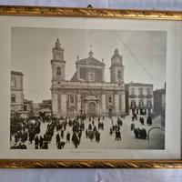 Stampa e cornice antica Monreale e Caltanissetta