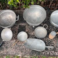 antichi attrezzi in alluminio