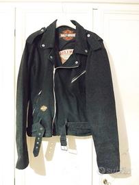 Giacca chiodo denim Harley Davidson