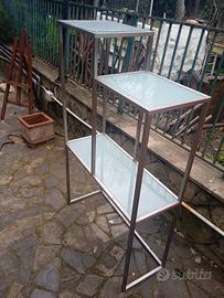 scaffale vetro alluminio 
