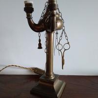 Lampada bouillotte secolo XIX bronzo dorato 2 luci