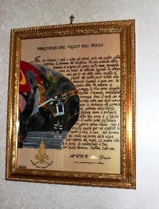 Quadro preghiera del vigile del fuoco