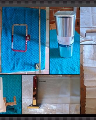 7 Accessori bagno acciaio e vetro satinato