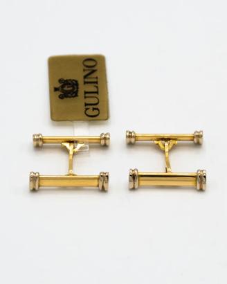 Gemelli in oro giallo 18 kt a bacchettine A.159