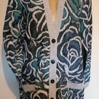 Cardigan Missoni bianco e blu