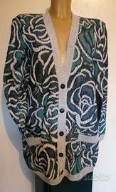 Cardigan Missoni bianco e blu