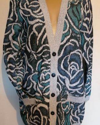 Cardigan Missoni bianco e blu