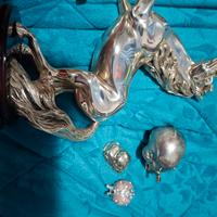 set oggetti placati argento