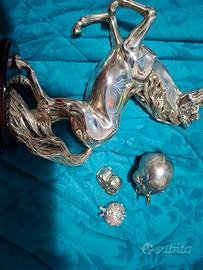 set oggetti placati argento