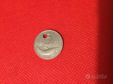 Moneta 5 lire bucata del 1951