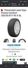 Toyo 4 pneumatici 205/55 R17 95xl  nuovi estivi