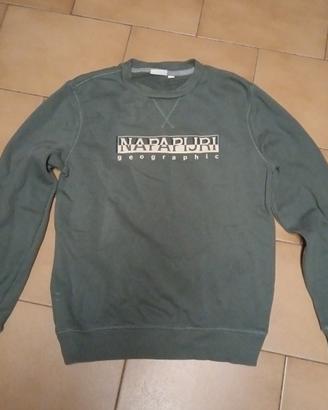 Felpa Napapijri Girocollo Verde taglia S