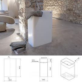 LAVABO A PAVIMENTO IN DUPONT CORIAN